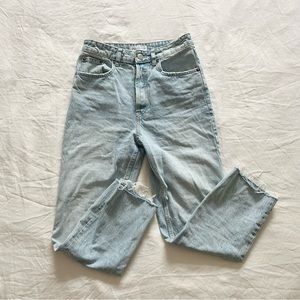 Zara Light Wash Ankle Straight Jeans Size 4